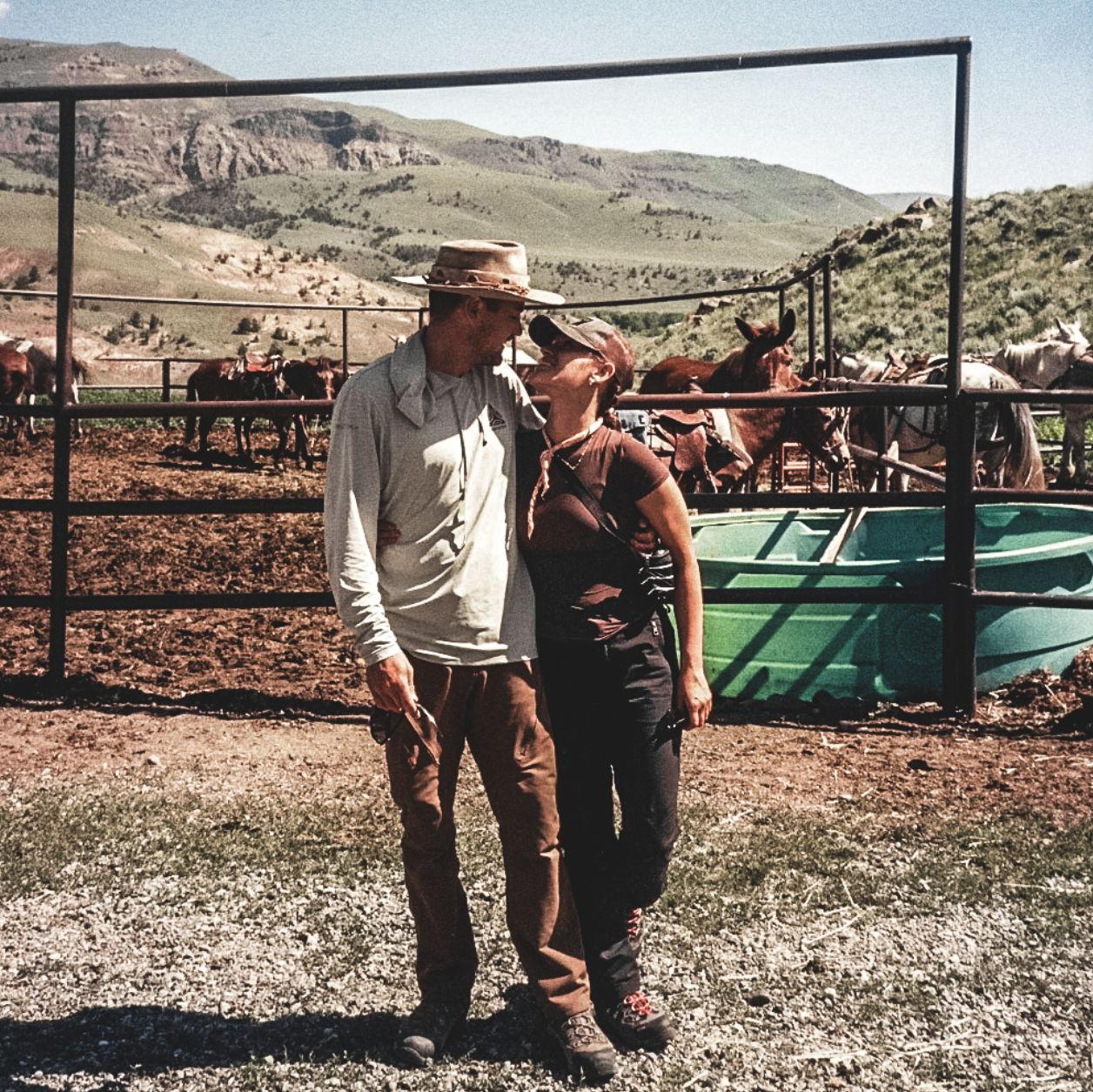 Horseback riding in Wyoming.