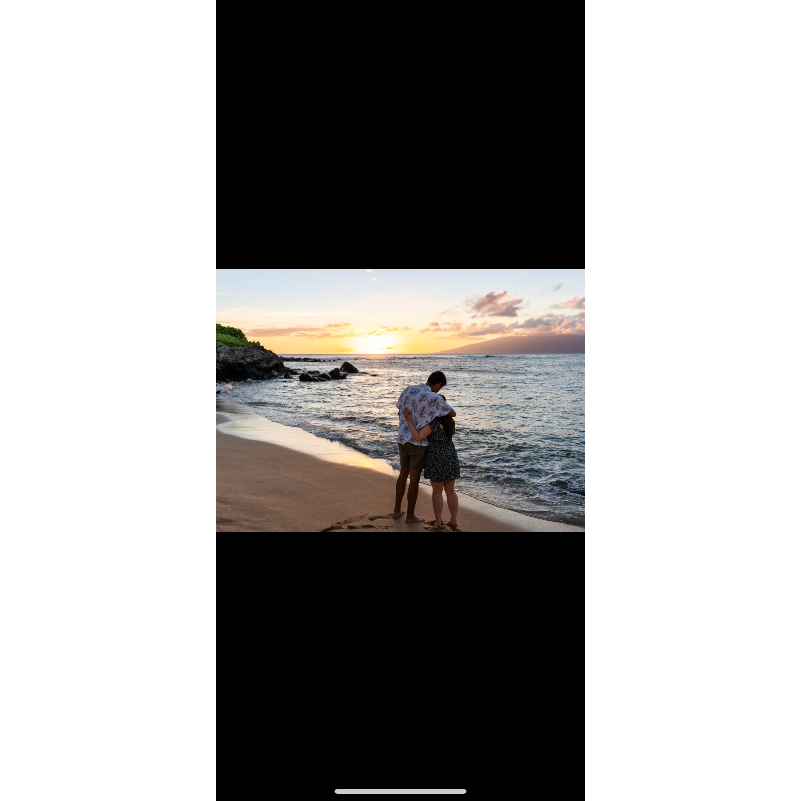 We watched the beautiful Maui sunset every evening.