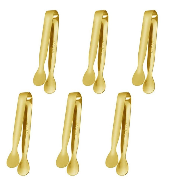 GOLD Mini Tongs for Serving - Small Tongs for Appetizers, Perfect for Mini Tongs Utensils - Gold Serving Utensils