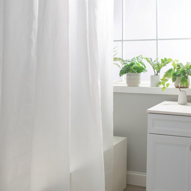Perl Heavy Shower Curtain Liner, Frosted, 72" x 72"