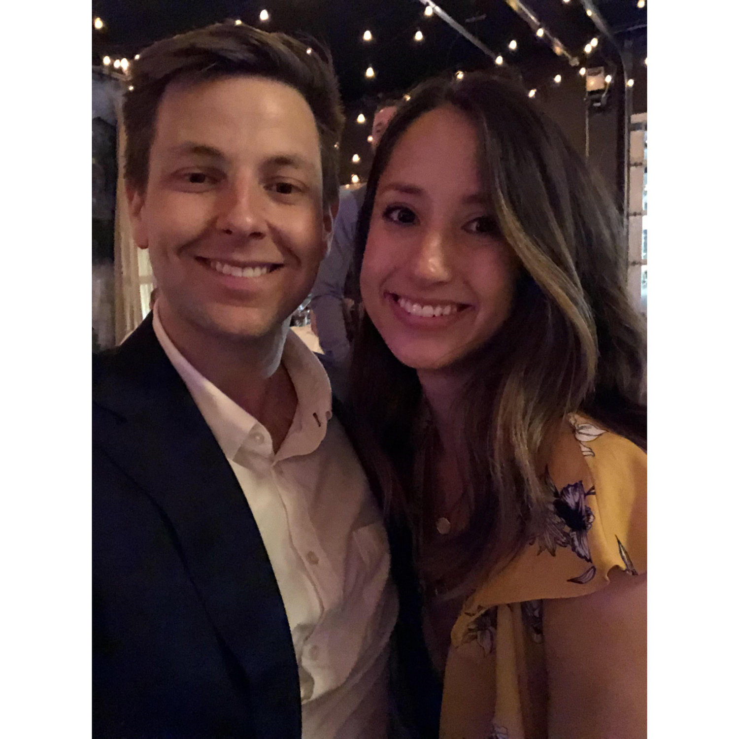 Our first photo together as adults