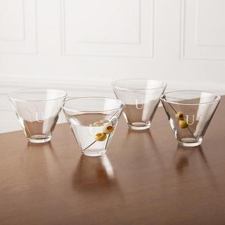 Personalized Stemless Martini Glass, Set of 4