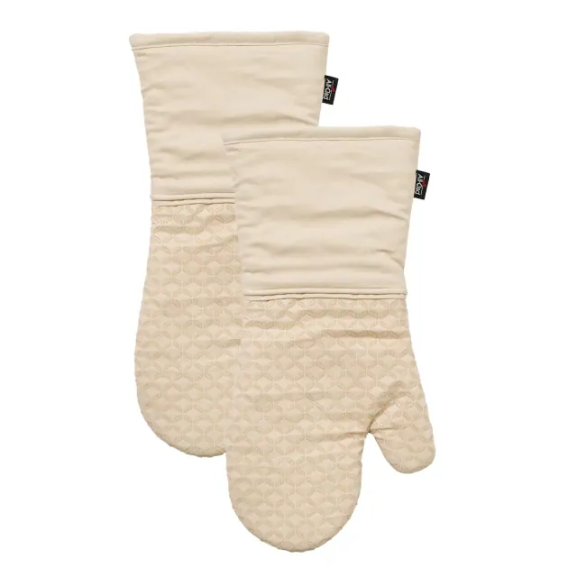 All-Clad Ogee Silicone Printed Oven Mitt, 2-Pack, Toast