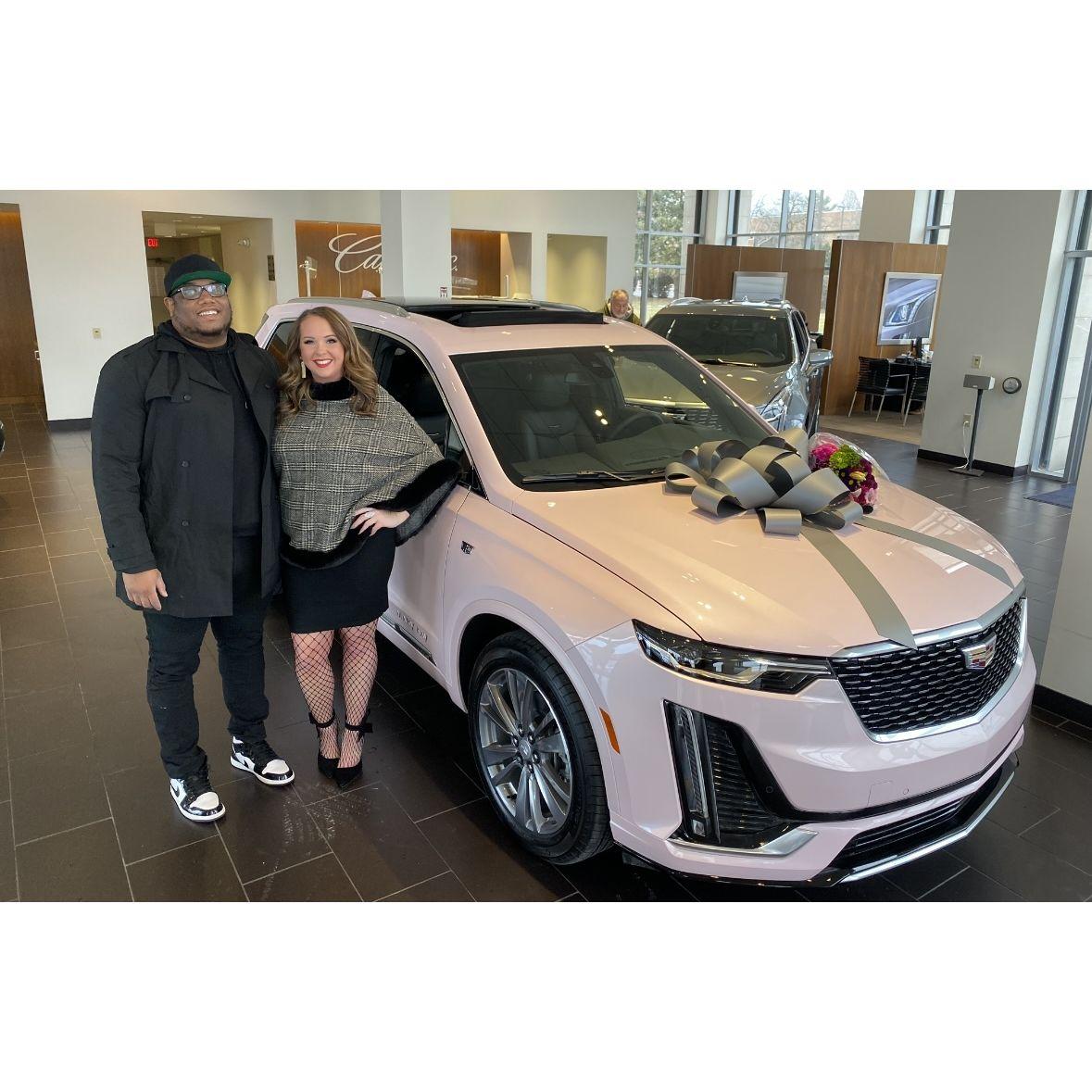 At our first of many pink Cadillac pick-ups together. KJ is the ultimate MK man, always supportive of Lindsay & her Mary Kay biz.