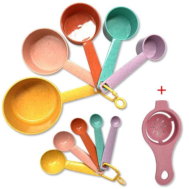 Sorbus 3-Piece Deluxe Silicone Measuring Cup Set For Cups, oz and mL