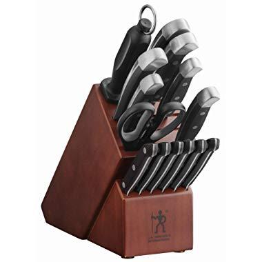 J.A. Henckels International Statement 14 Piece Cutlery Set + Dark Wood Block