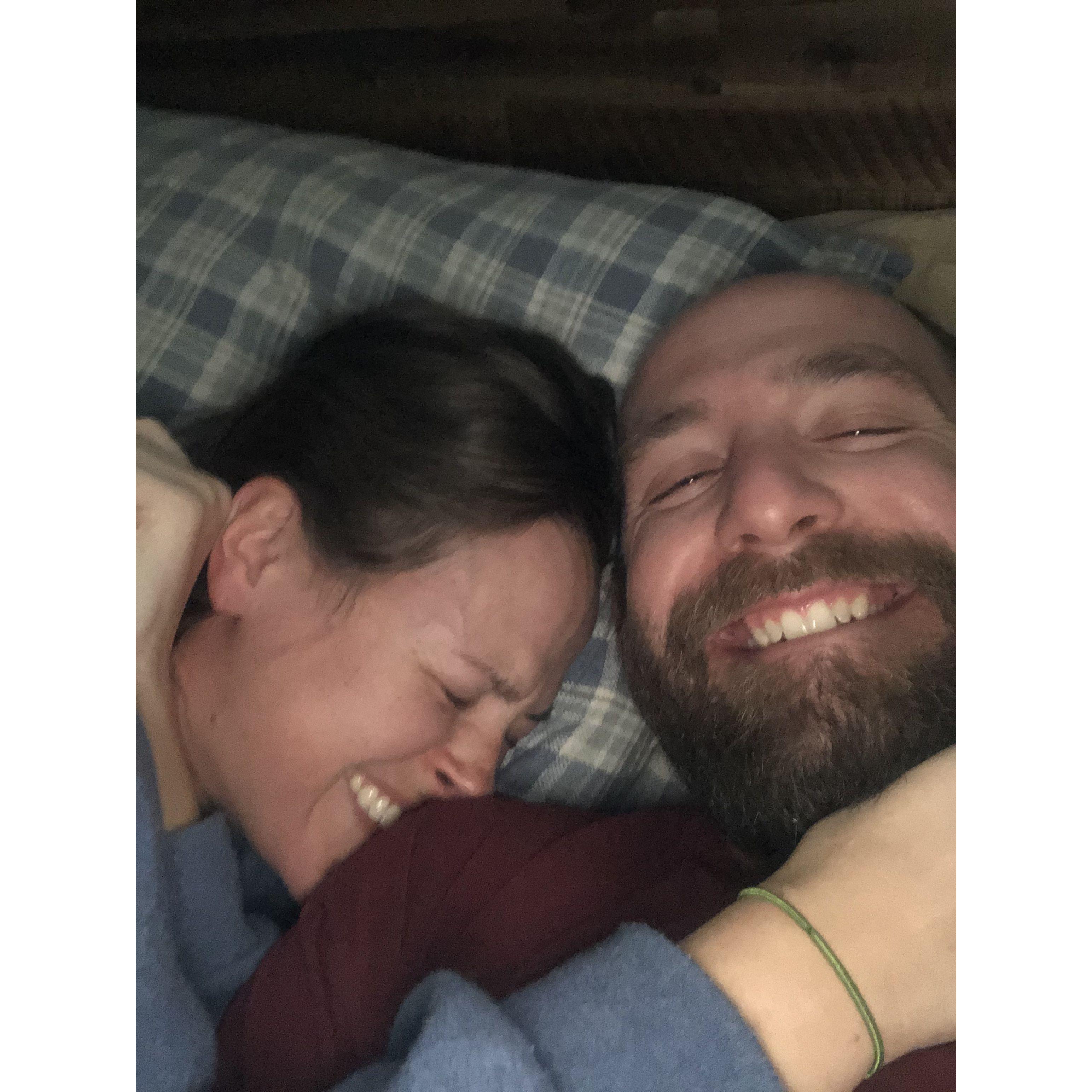 This might be the first photo I ever took with my first smart phone. Erica couldn't help but laugh at my stumbling through the new tech