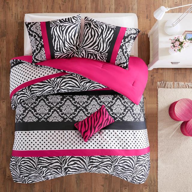 Leona Comforter Set (Twin/Twin Extra Long)Pink - 3pc