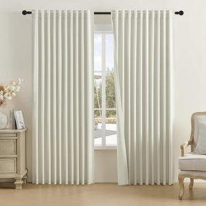 Natural Birch 96 Inch Length Room Darkening Curtains
