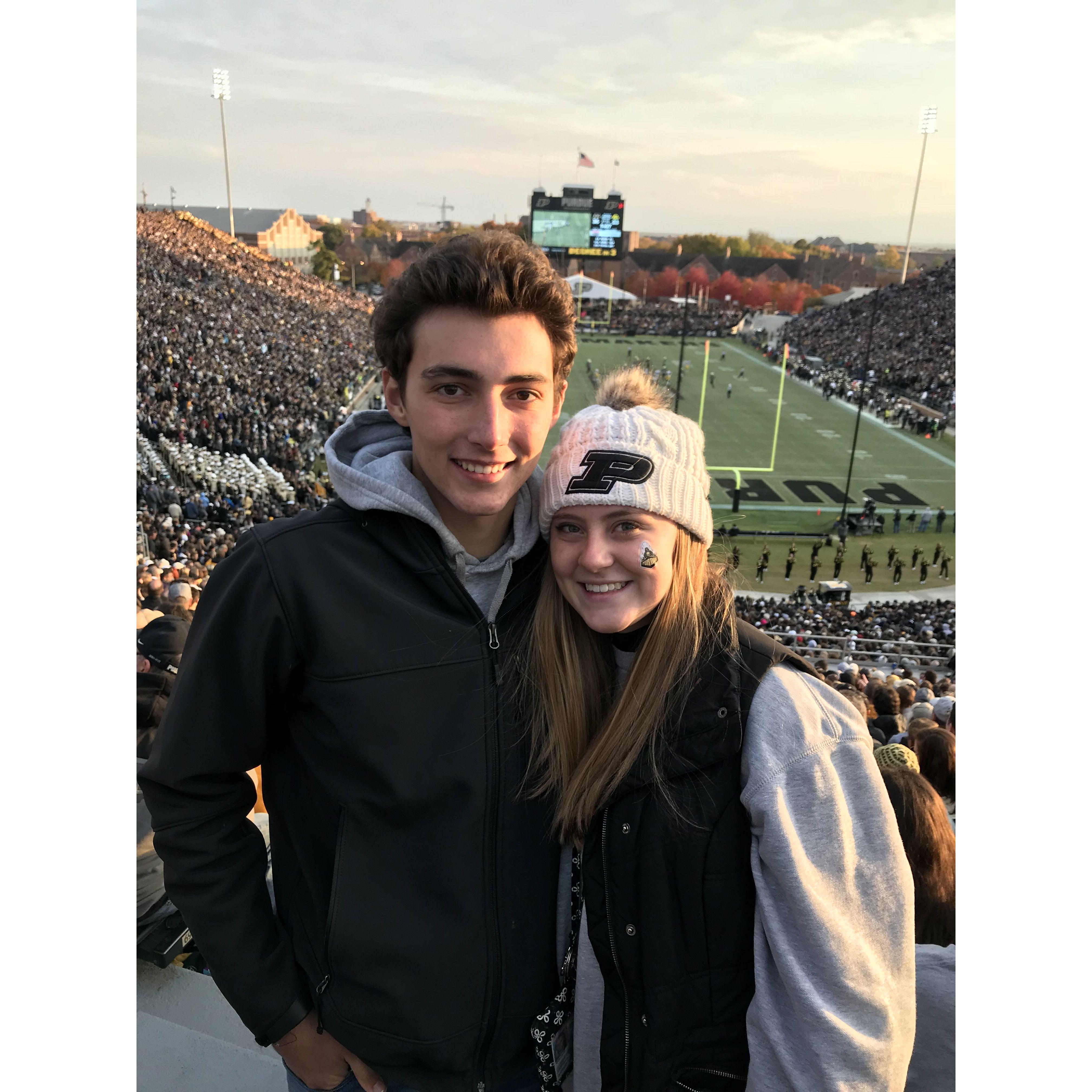 Quinn visiting Ryleigh her first year at Purdue.