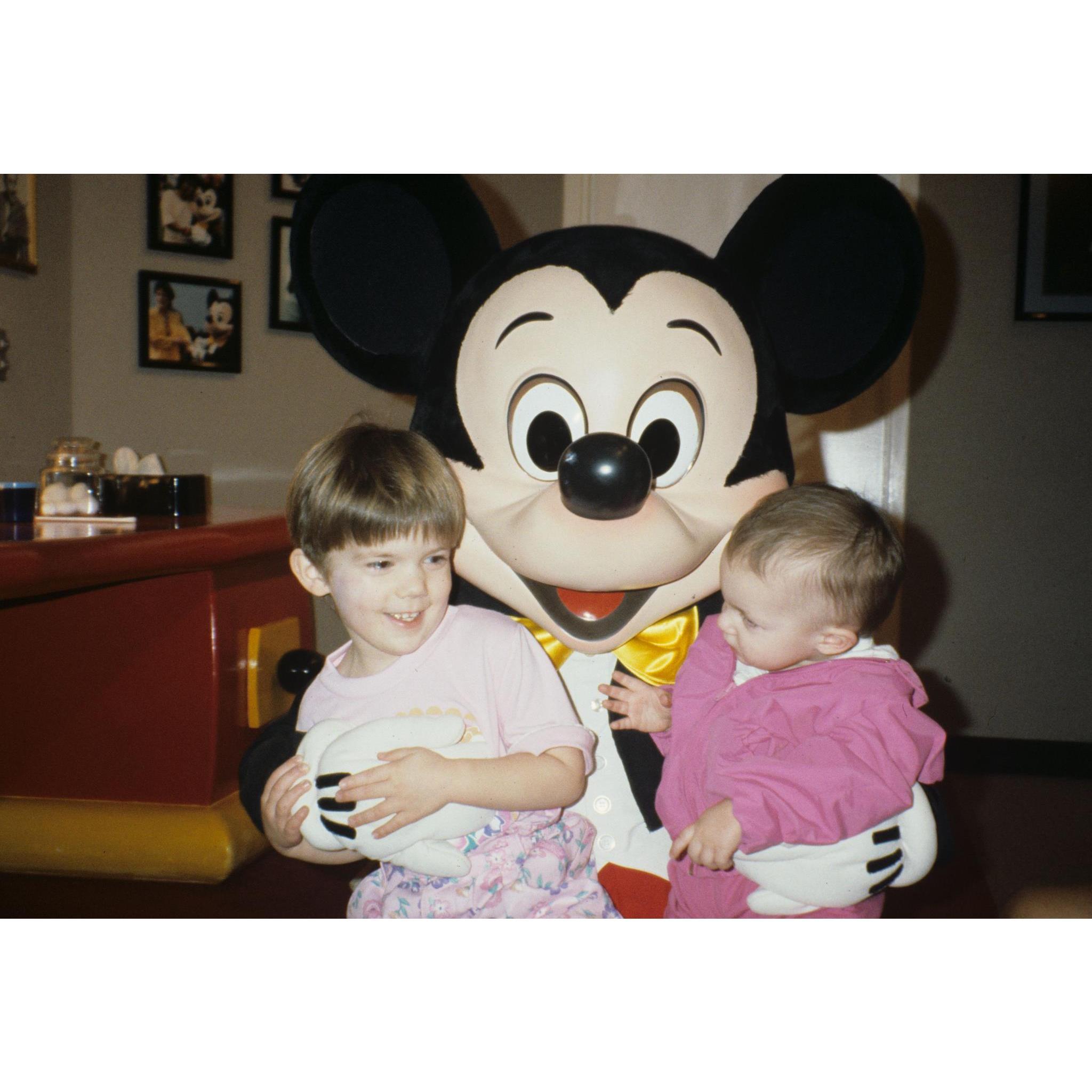 Laura and Sister Michelle with the Mouse in Charge