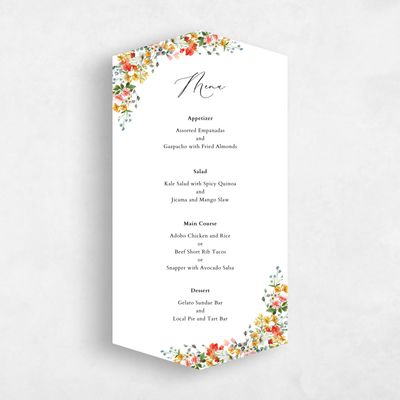 White Diamond Wedding Menu - Pourpier