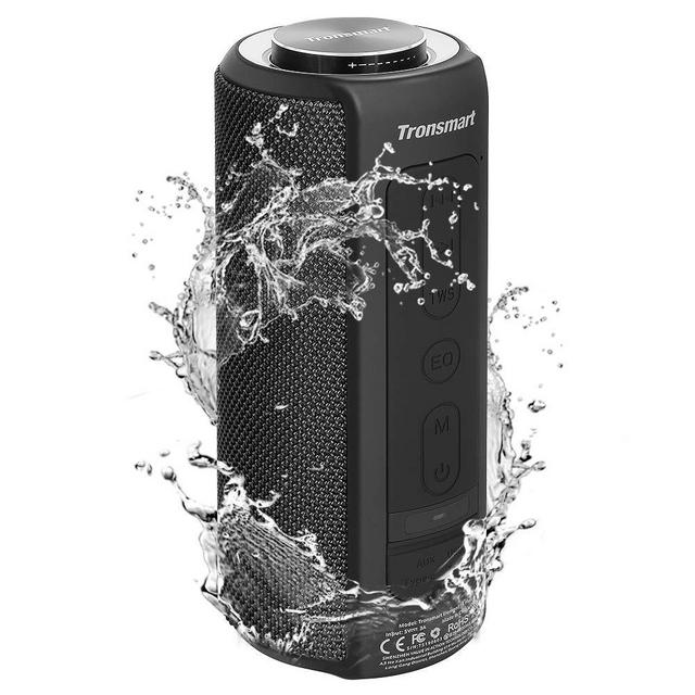 Waterproof Bluetooth Speaker, Tronsmart T6 Plus Outdoor Speakers with 40W Stereo Sound, True Wireless Stereo Pairing, Tri-Bass Effects, 15H Playtime, IPX6 Waterproof, Micro SD/TF Card, Built-in Mic