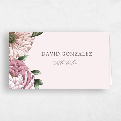 Beige Wedding Place Card - Granger
