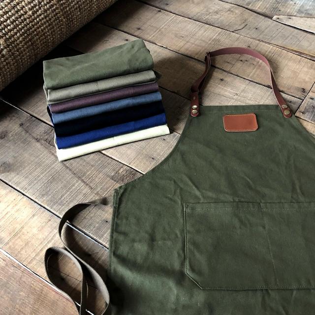 Green new style canvas apron with...