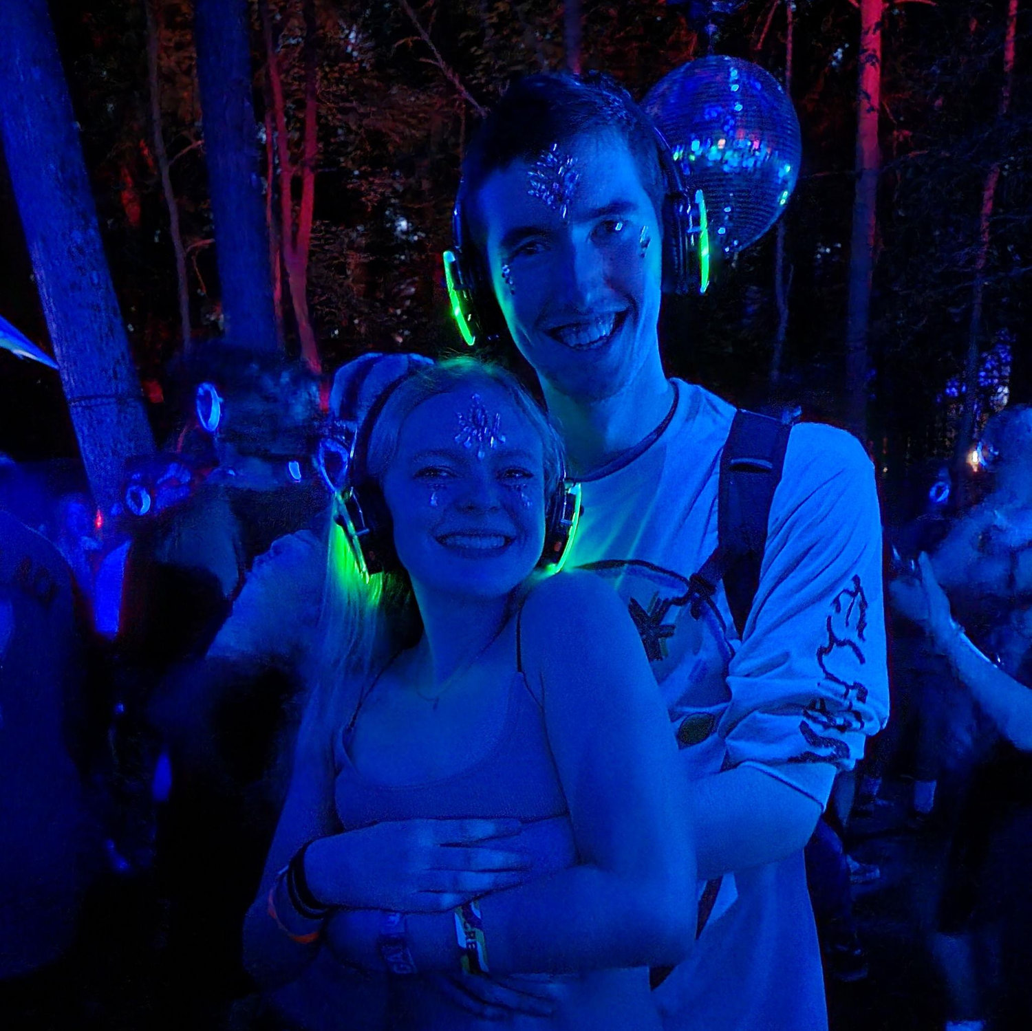 Silent disco in the woods at Firefly (September, 2021).
