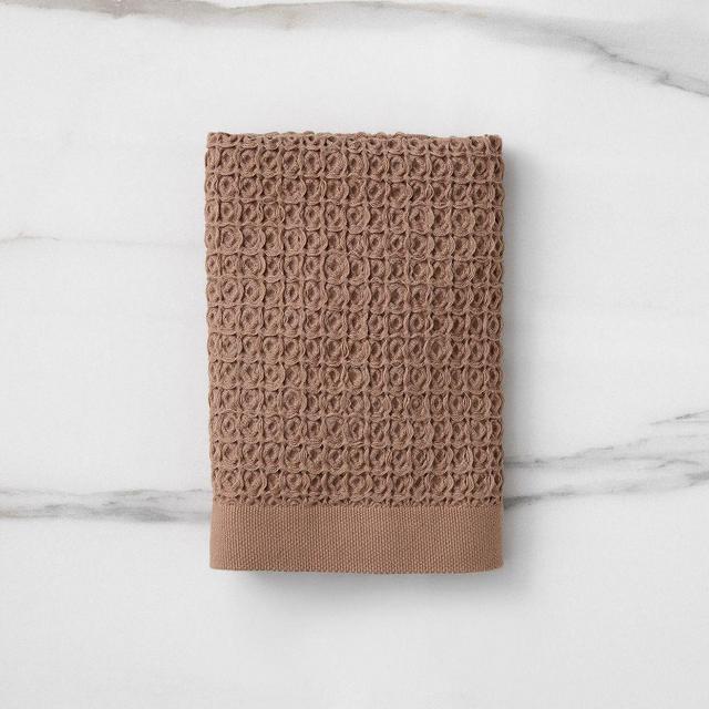 Plush Waffle, Hand Towel, Baked Clay