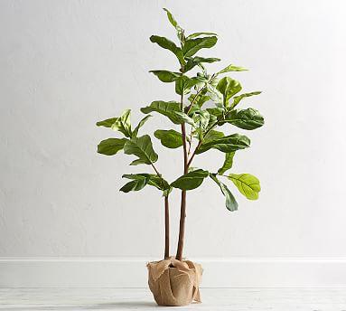 Faux Potted Fiddle Leaf Tree, Small - 5ft