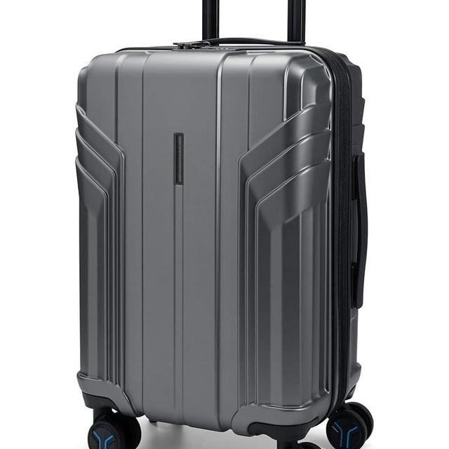 BAGSMART Expandable Carry On Luggage 22x14x9 Airline Approved, 1OO% PC Lightweight Hard Shell Suitcase, 20 Inch Travel Luggage with Spinner Wheels, Waterproof Rolling Suitcase, Gray…