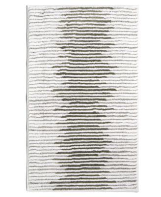 Hotel Collection - Textured Stripe Cotton 22 x 36 Bath Rug, Created for Macy's