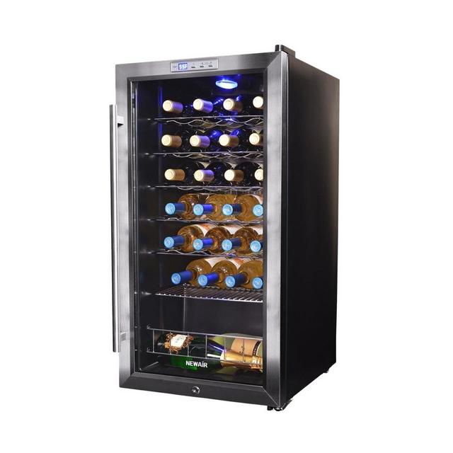 NewAir - 27-Bottle Wine Cooler - Stainless steel