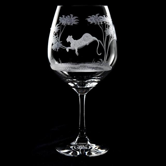 Queen Lace Crystal Leopard Red Wine Glass