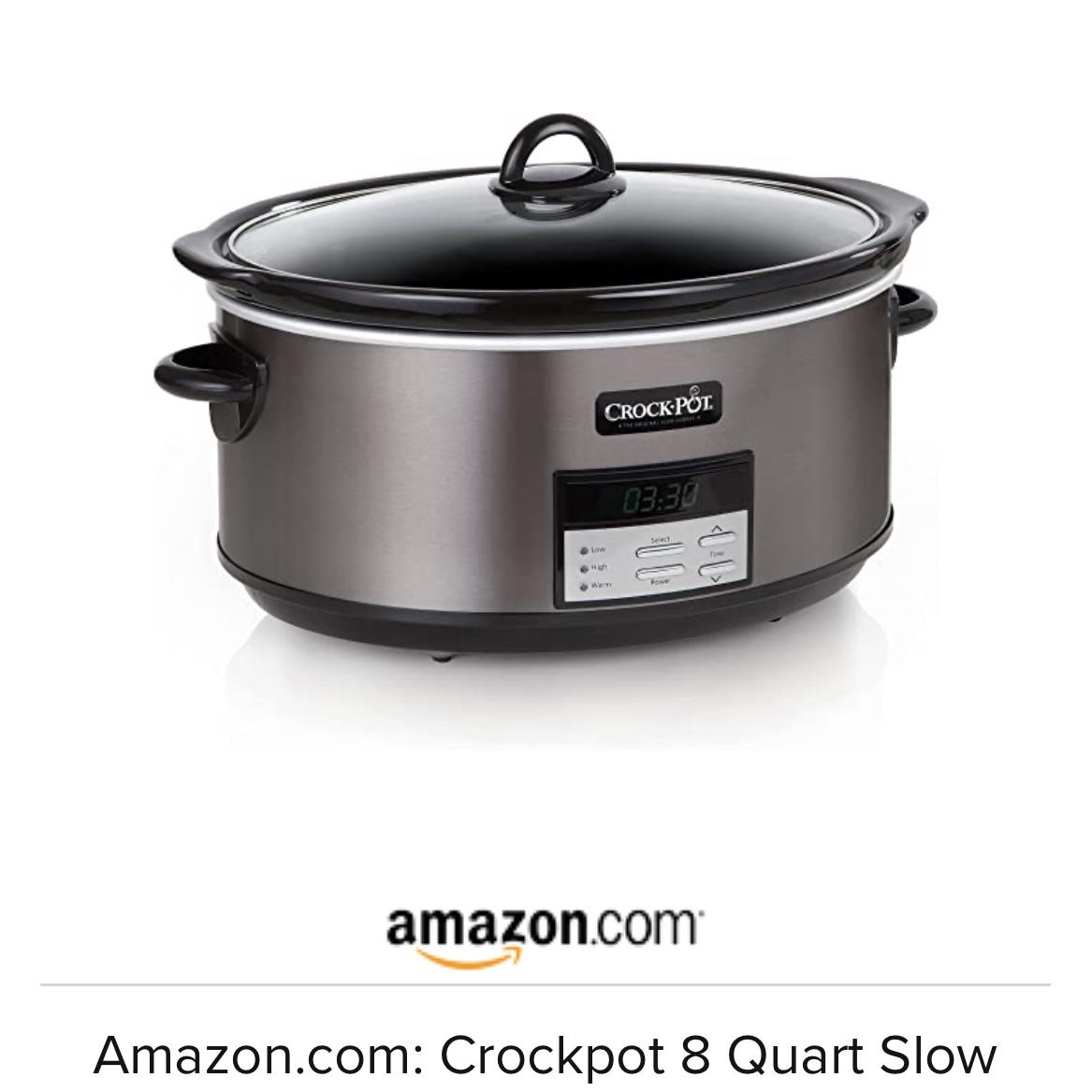 Amazon.com: Crockpot 8 Quart Slow Cooker