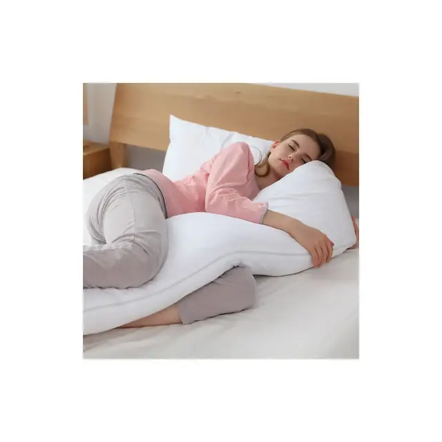 Cheer Collection Down Alternative 19" x 90" Extra Long Body Pillow with Zippered Cover
