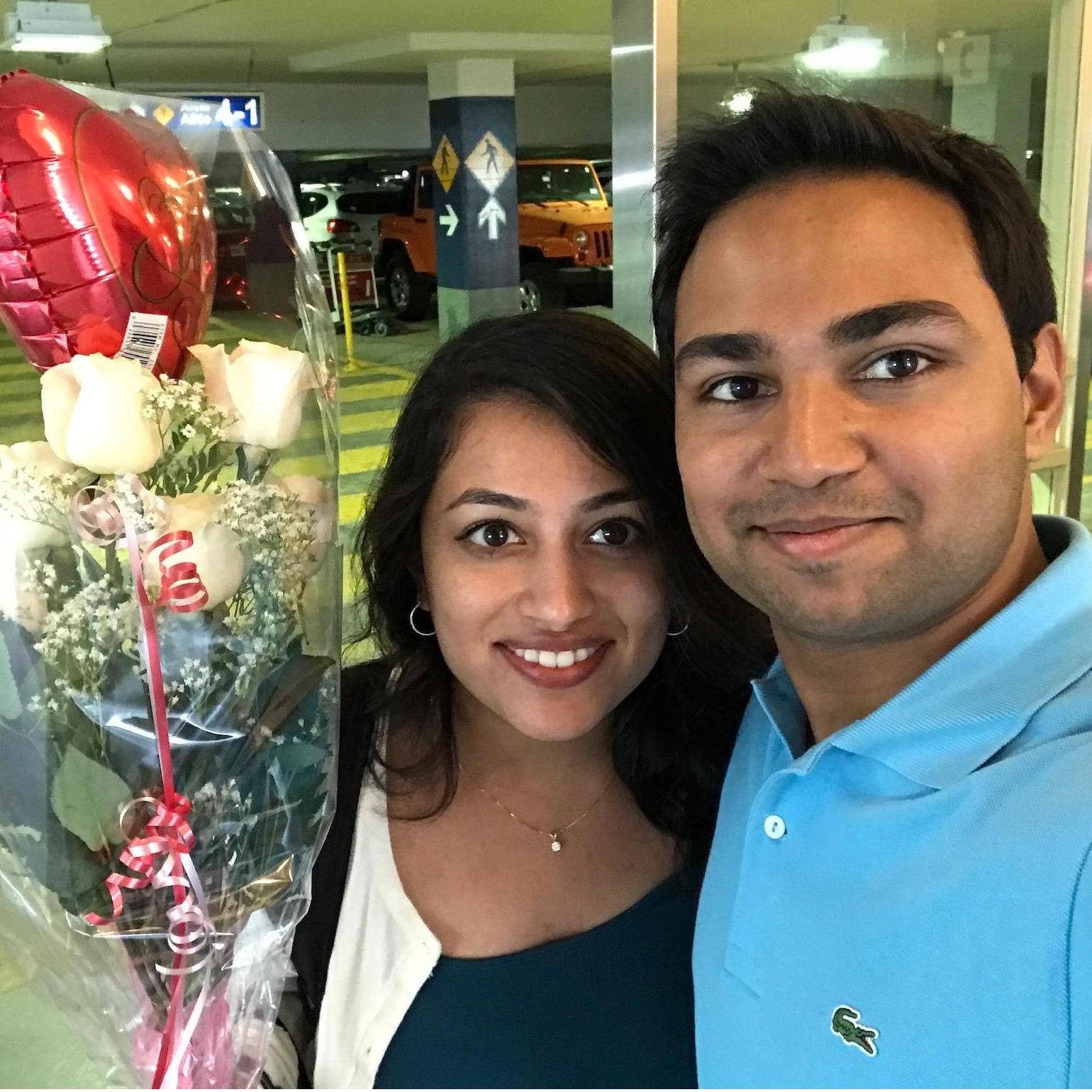 One of the many, MANY times he came to pick me up at the airport