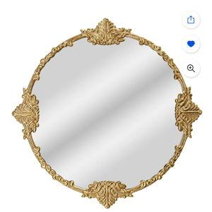 Beautiful Round Ornate Gold Frame Mirror 24" by Drew Barrymore