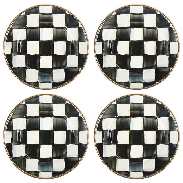 Courtly Check Appetizer Plates, Set of 4