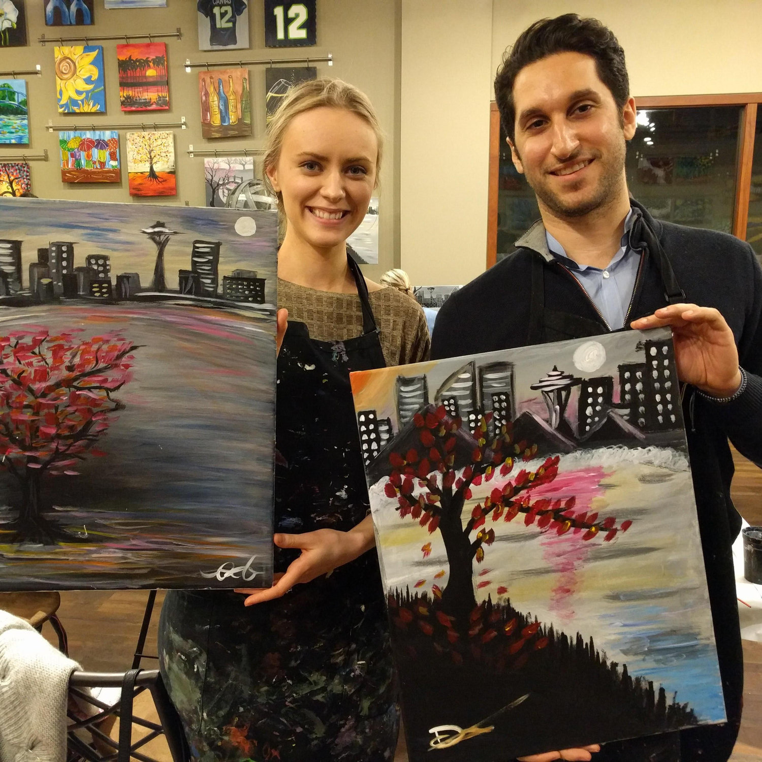 First official date - Wine & Paint Night!