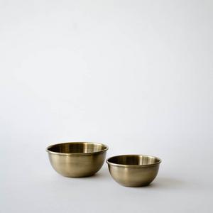set of brass bowls