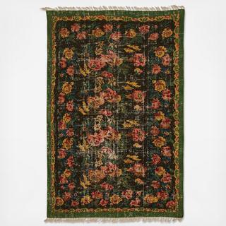 Vintage Floral Printed Rug
