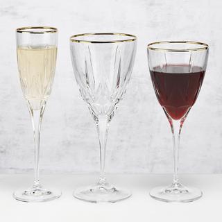 Chic White Wine Goblets, Set of 6
