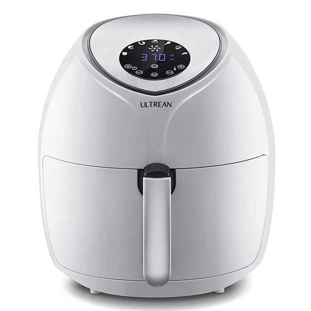 Ultrean 6 Quart Air Fryer, Large Family Size Electric Hot Air Fryers XL Oven Oilless Cooker with 7 Presets, LCD Digital Touch Screen and Nonstick Detachable Basket,UL Certified,1700W (white)