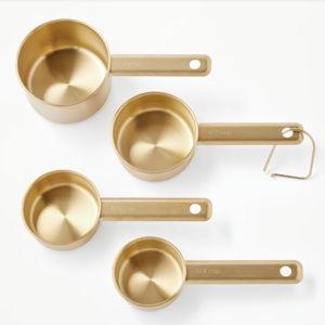 4pc Stainless Steel Measuring Cups Champagne - Figmint™