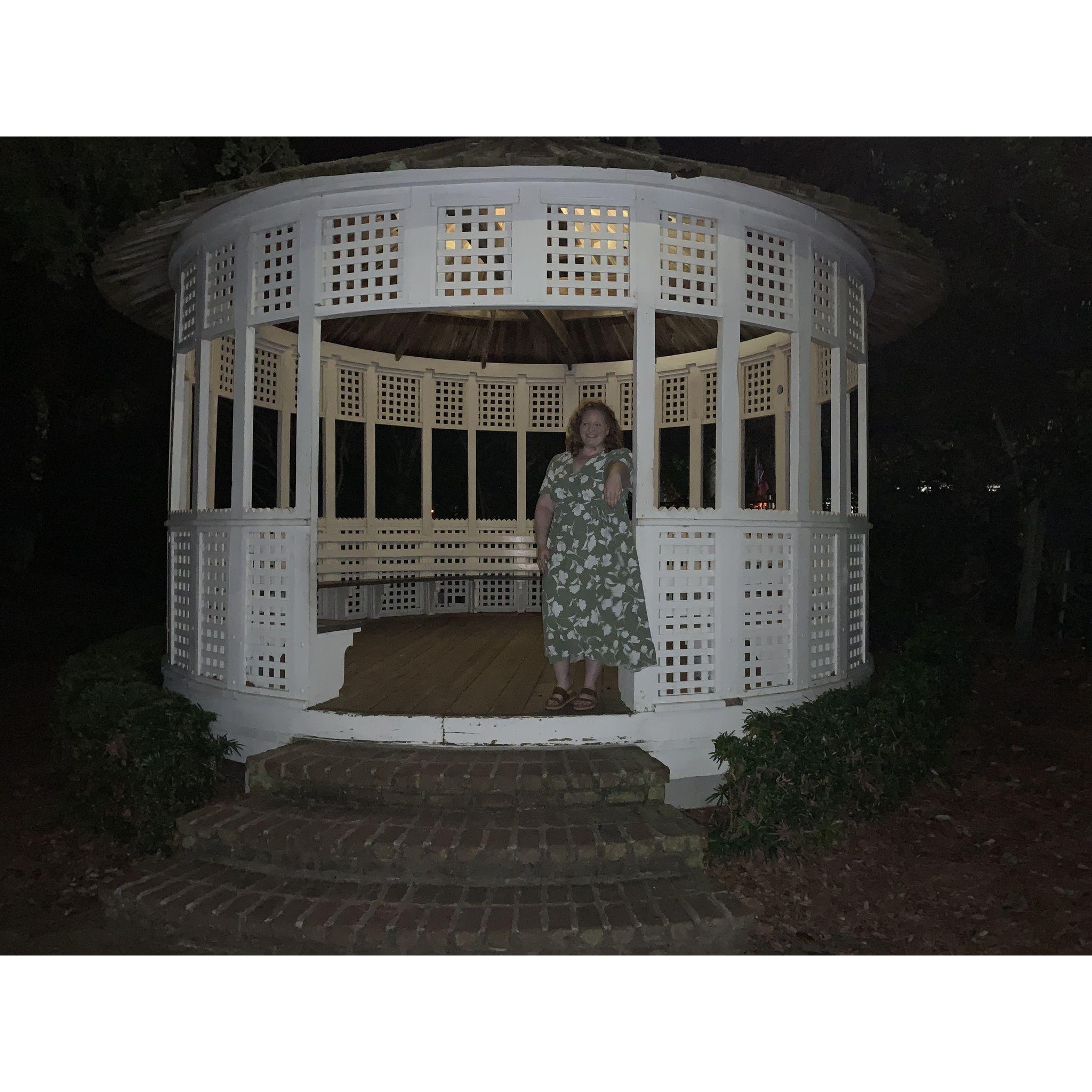 The pavilion where Ty proposed!