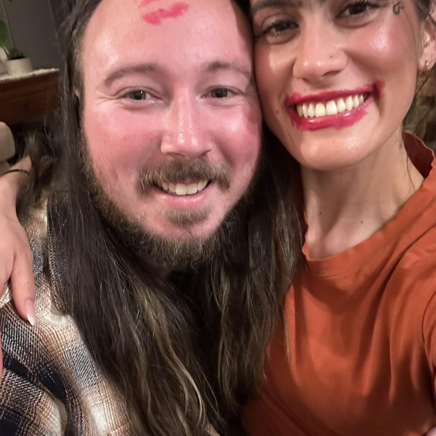 Garry did her makeup!