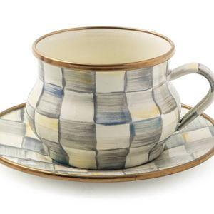 Sterling Check Tea Saucer