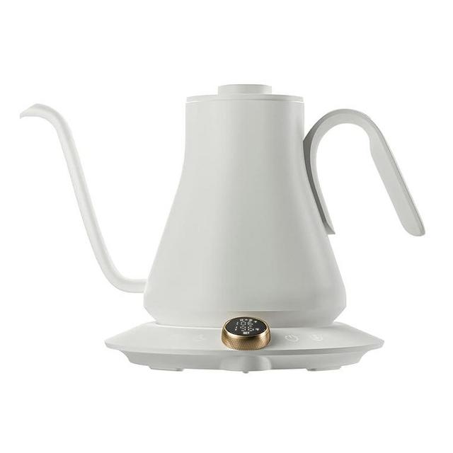 Cocinare Electric Gooseneck Kettle with Temperature Control, Pour Over Coffee & Tea, 1200W 180-sec Quick Boil Time, 600g Ultra Light, 0.9L, White