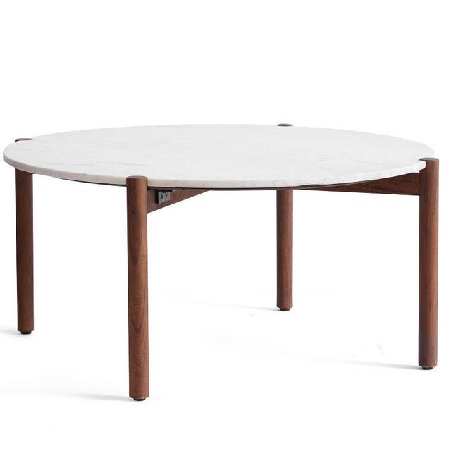 Bloomquist Round Marble Coffee Table