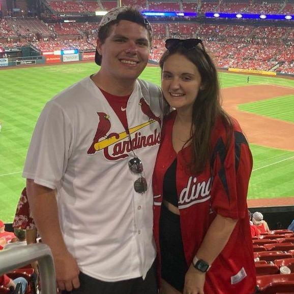 We've attended a lot of Cardinals games in the past three years... here's a pic of us at our first one together!