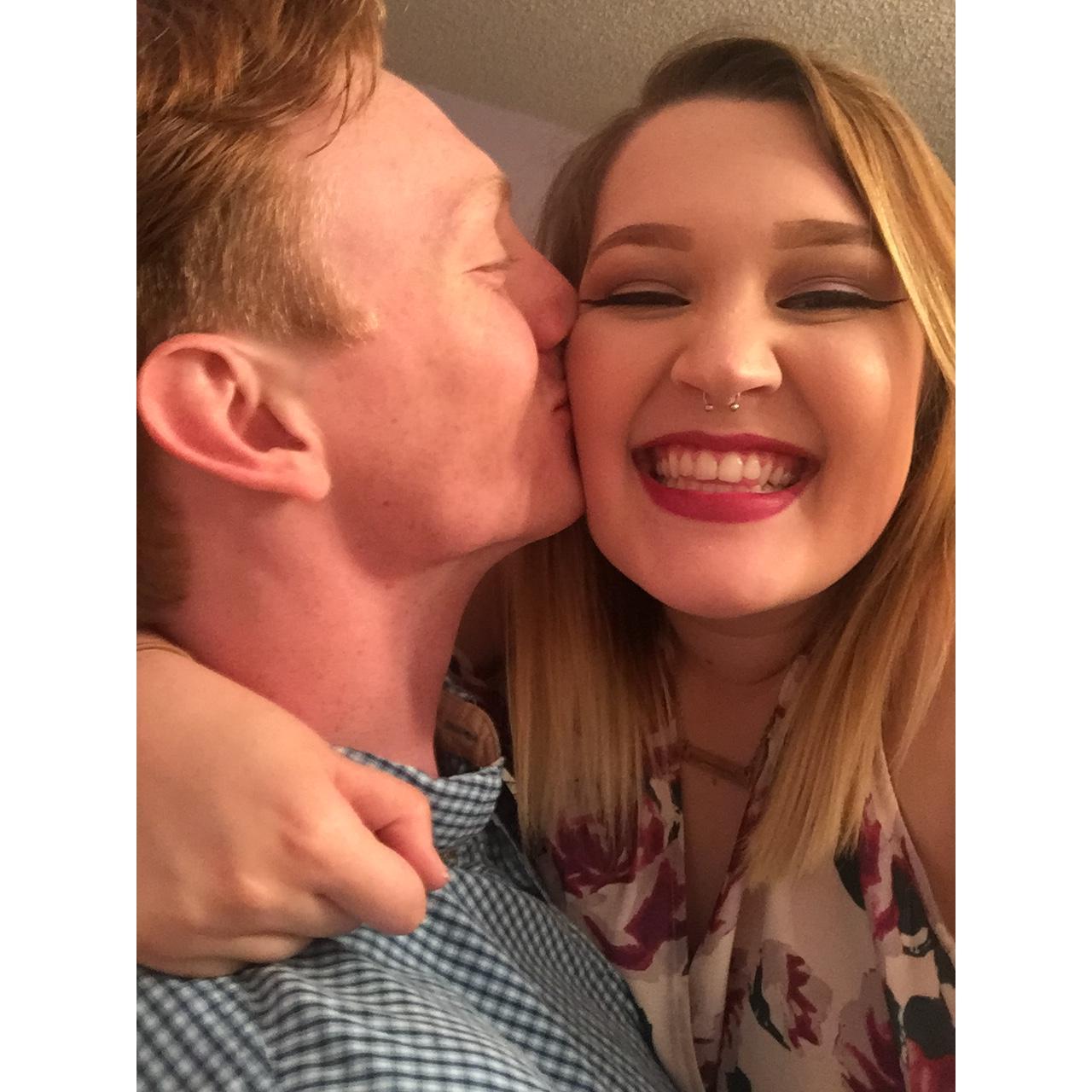 Our first Valentine's Day, and the photo that would serve as Kallie's phone background for 5 years!