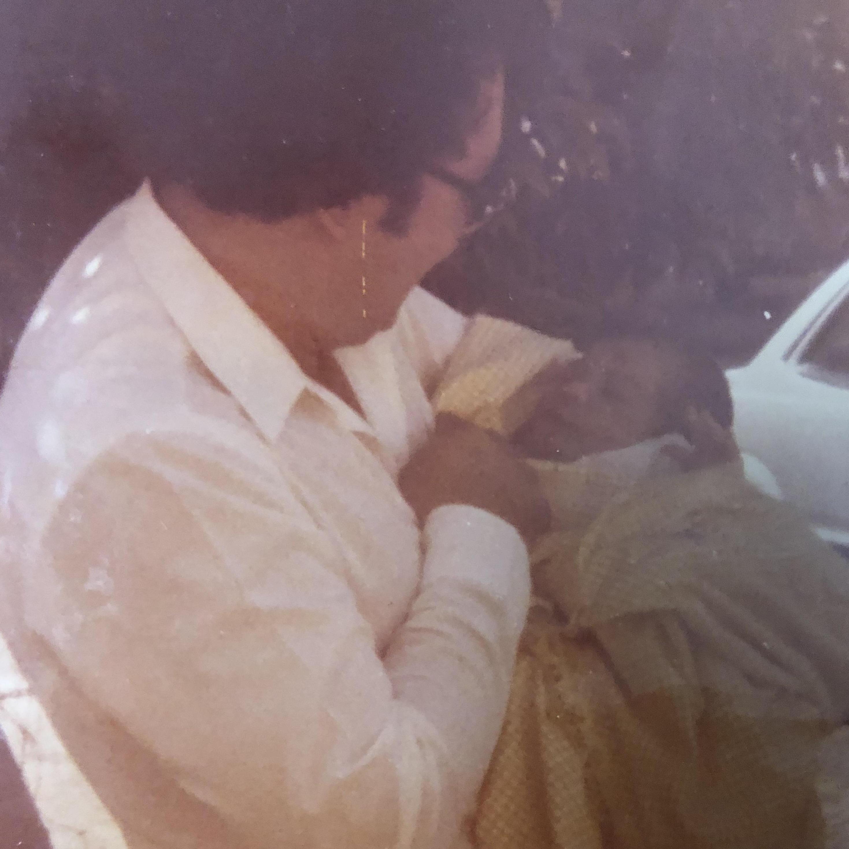 Pai admiring his most handsome creation