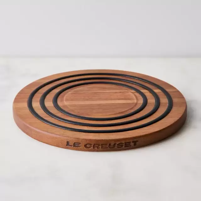 Le Creuset Magnetic Acacia Wooden Trivet, 8"