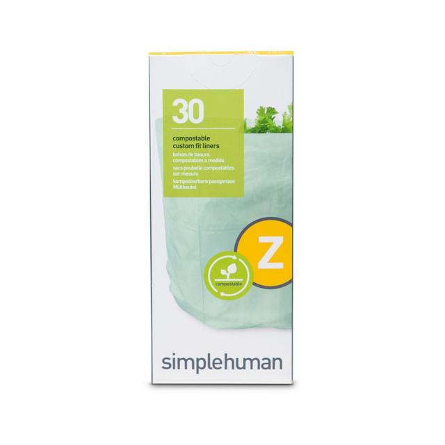 simplehuman® Code Z 30-Pack 4-Liter Compostable Custom Fit Liners