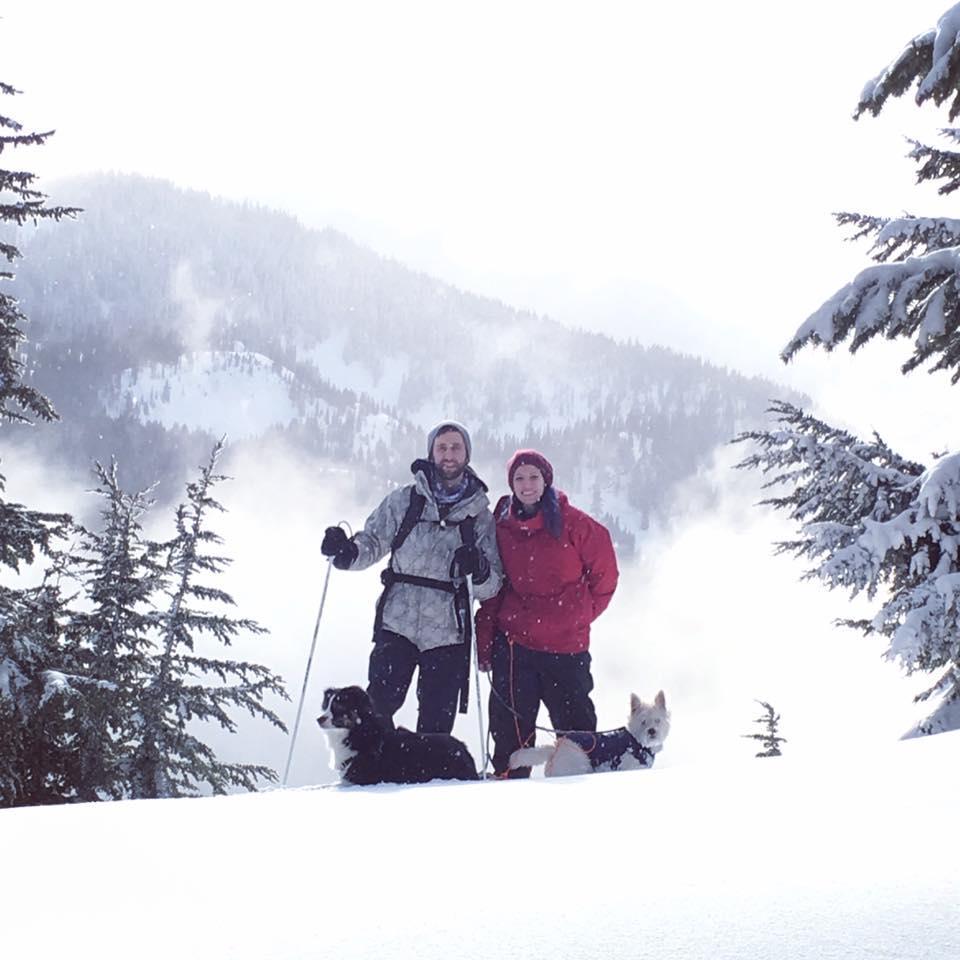 Our first awesome snow shoe adventure together <3