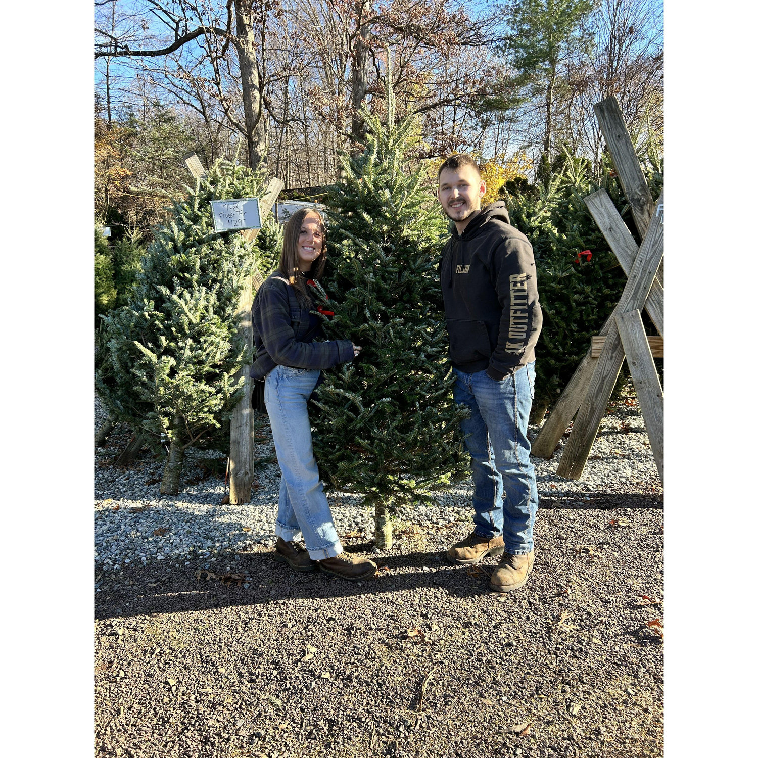 Our first Christmas tree in our first home!