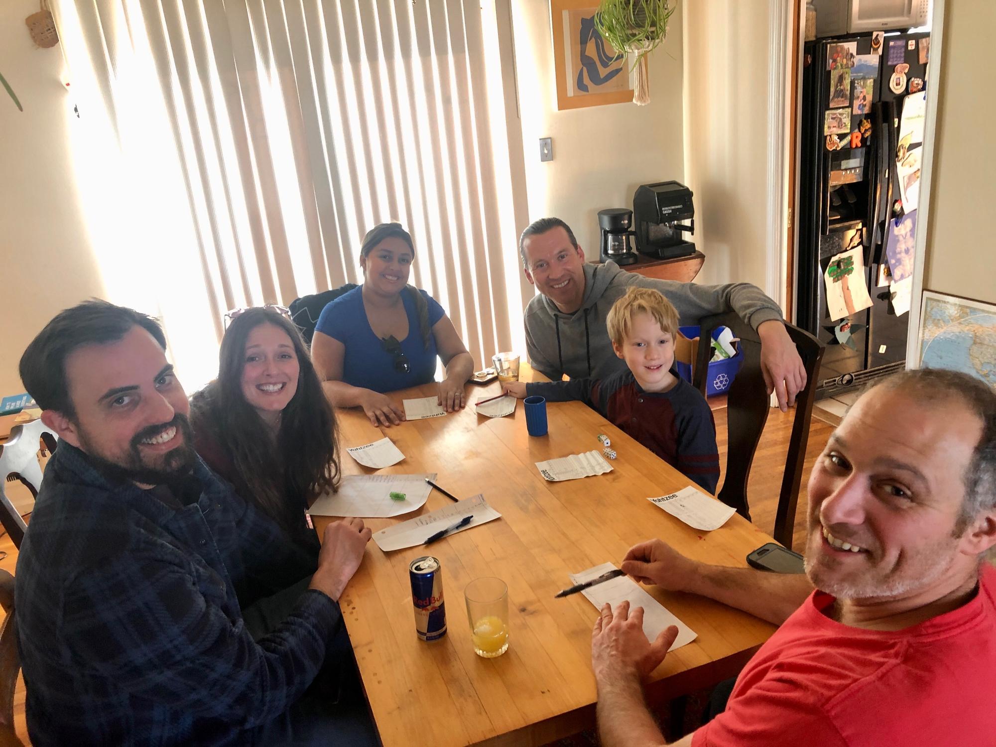 Game night with our friends in Virginia